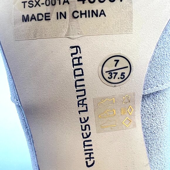 Chinese Laundry Womens 7M Tom Girl Taupe Brown Suede Leather Peep Toe Booties - Picture 13 of 14